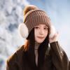 Winter New Hairball Ear Protection Warm Knitted Hat Piled Thickened Cold-proof Casual Wool Hat
