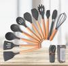 Top Seller 12-Piece Silicone Kitchen Utensil Set Custom Logo Kitchen Accessories Cooking Tools and Kitchenware