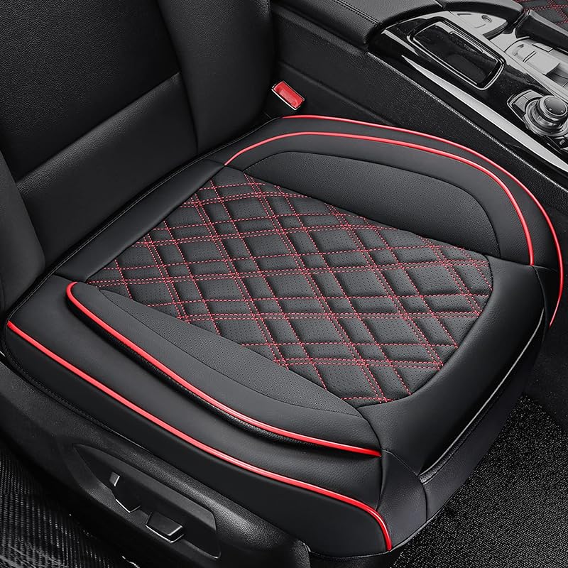 

Чехол на автомобильное сиденье, передние чехлы на сиденья из искусственной кожи, 2 шт. универсальные нижние чехлы на сиденья для автомобилей, противоскользящие, сумки для хранения, край с полной оберткой подходит для 95% красный