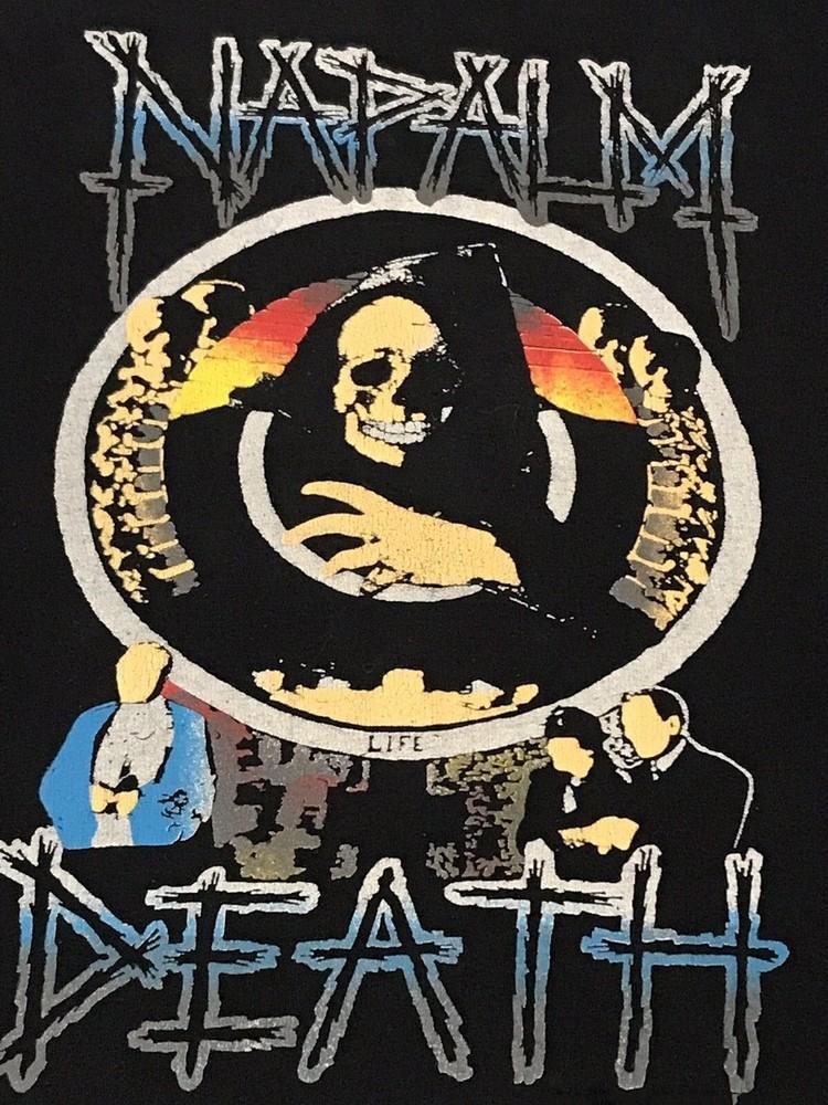 VTG Napalm Death Band Men T-shirt Black Unisex All Sizes XA616 Unisex T-Shirt S