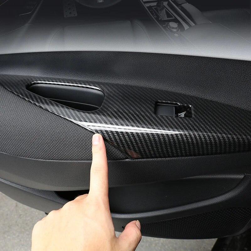 ABS Car Door Armrest Window Lift Cover Protector Trim Decoration For Toyota Corolla    2022 E210 12th Accessories