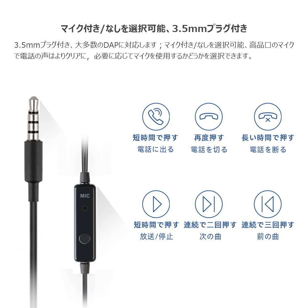 NICEHCK Traceless Dynamic PET High Purity Copper Wire Cable with Can Make Classic Simple and Classic HIFI no In-Ear Earphones, 15.4mm Driver, Wired,