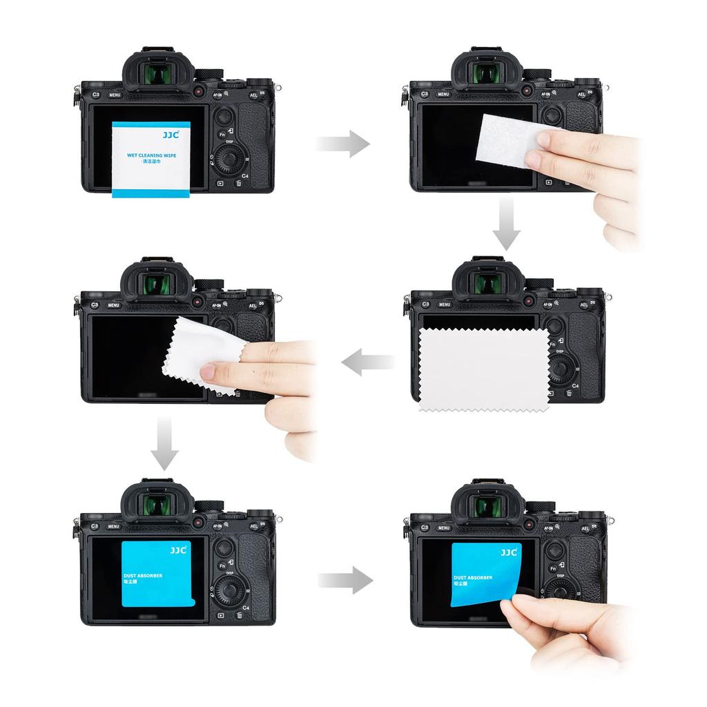 JJC LCD Screen Protector of for Canon EOS R50 EOS and EOSR100 Tempered Glass with 9H Over and (Set 2) V, R10, EOSR10, R100, Cameras. Ultra-Thin