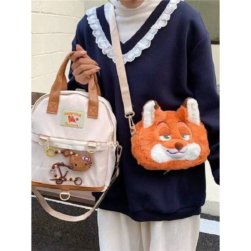 Zootopia Judy Hopps Nick Wilde Cartoon Animal City Oxford Fabric Backpack With Padded Compartment For Daily Use