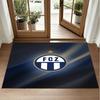 FC Zürich Design Crystal Velvet Rug Soft Decorative Mat for Bedroom Entrance