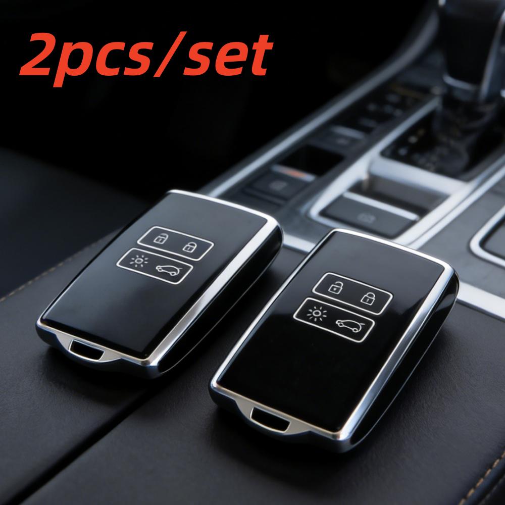 

2Pcs Car Key Case Covers For Renault Koleos Captur Megane Clio Scenic Talisman Arkana For Dacia Sandero Card Fob