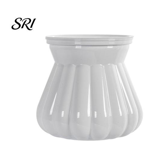 Lazy Gardener Flowerpot Self-watering with Self-absorbing Cotton Rope Creative Plastic Plant Pot Indoor Vertical Grain Glass Planter Inner Cup