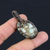 Tree Of Life Copper Larimar Gemstone Pure Copper Wire Wrapped Handmade Pendant Jewelry For Gift