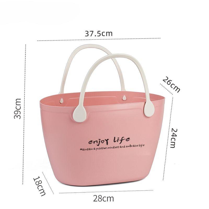 Multi-Size Picnic Basket Handheld Grocery Shopping Basket Household Storage Bin for Laundry Snack Vegetable Organizer
