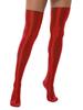 Womens Glossy Thigh High Stockings Solid Color Stretchy Socks 1 Pair Costume Accessories
