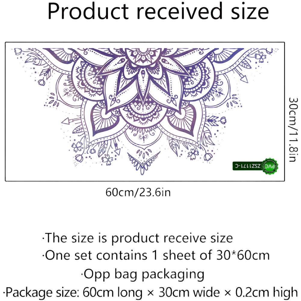 

PVC Material Lotus Wall Sticker Mandala Wall Decal B
