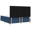 Boxspring Bed with Headboard Blue 180 X 200 Cm Fabric
