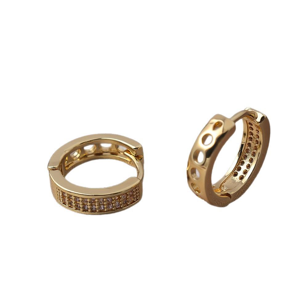 Luxury Women's Diamond Hoop Earrings - Spicy Girl Niche Design