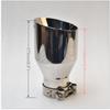 RE 1PCS Exhaust Tip 2.5 Inch Inlet 4 Inch Outlet 7.5" Long 304 Stainless Steel Slant Mouth Double-layer Exhaust Tailpipe Tip Do