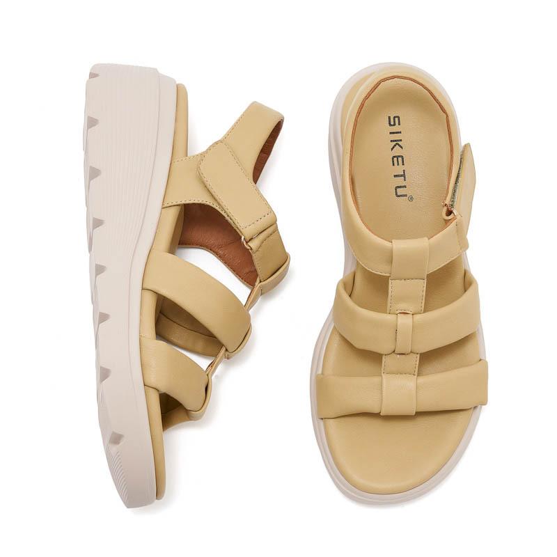 Mode Übergröße Damen Sandalen 35-41 Sommer Mode Damen Plateau Schuhe Keile Bequem Rutschfest Sandalias De Mujer Strandsandalen