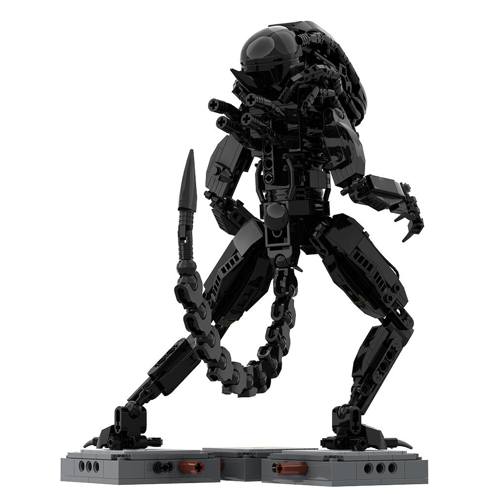 MOC Alien Xenomorph Monster Movie Bricks DO-IT-YOURSELF Robot Assemble