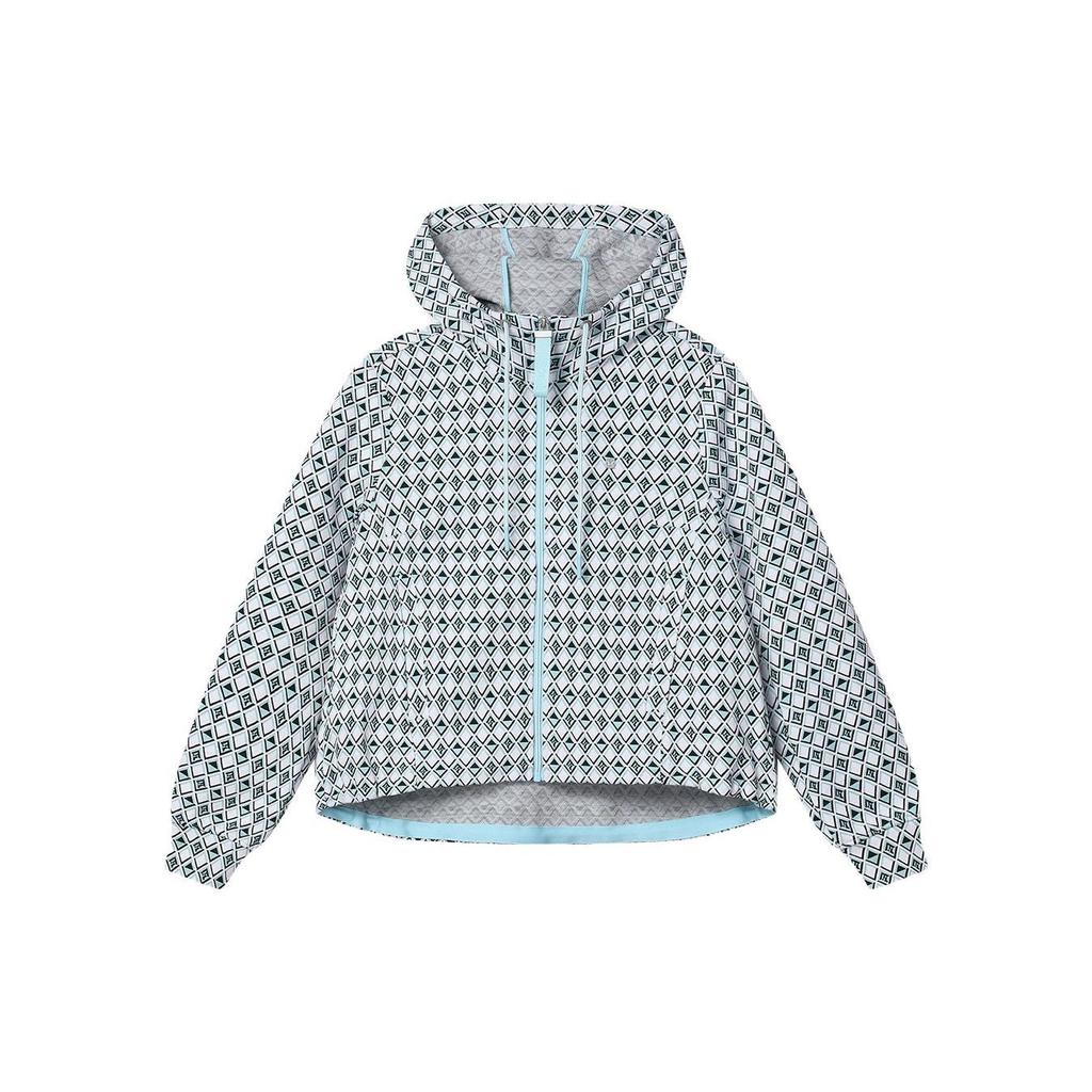 FILA Emerald Plaid Hooded Casual Knit Jacket Women Jacket F11W414502F-ZA