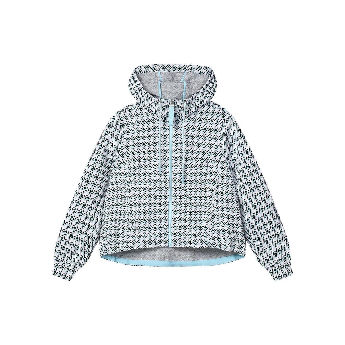 

FILA Emerald Plaid Hooded Casual Knit Jacket Women Jacket F11W414502F-ZA S