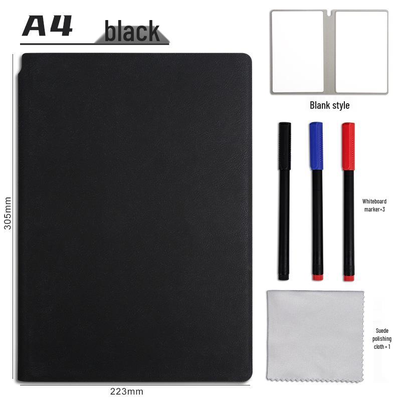 A4 Erasable Whiteboard Notebook: Portable A5 Writing & Memo Board for Learning and Drafting