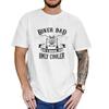 Biker Dad Only Cooler Graphic T Shirts for Men Vintage Motorcycle Men's T-Shirt Harajuku Fashion Father Tees Tops
