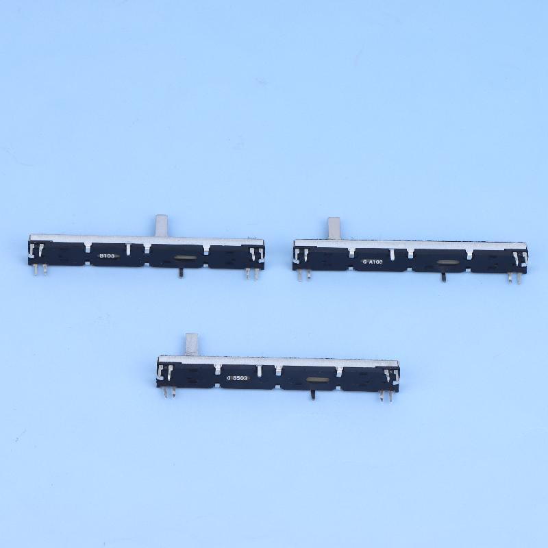 1pcs 75mm Straight Slide Potentiometer 8Pins A103 Double Fader A10K Soundcraft EFX8 Fader A10Kx2 A20KX2 A50KX2 B10KX2 A103 A203