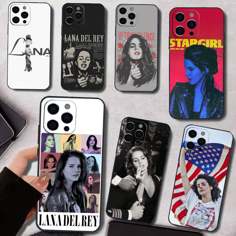 Custodia per telefono in silicone morbido L-Lana del rey Singer Per IPhone 17 16 15 14 13 12 11 X XR Plus Pro Max Plus