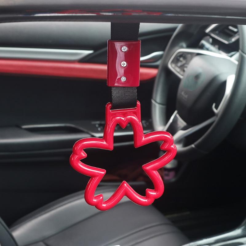 Car Antistatic Grounding Wire With Car Hand Pull Ring Flower Decorative Rear Bumper Warning Ring Hanging Car Static Eliminator