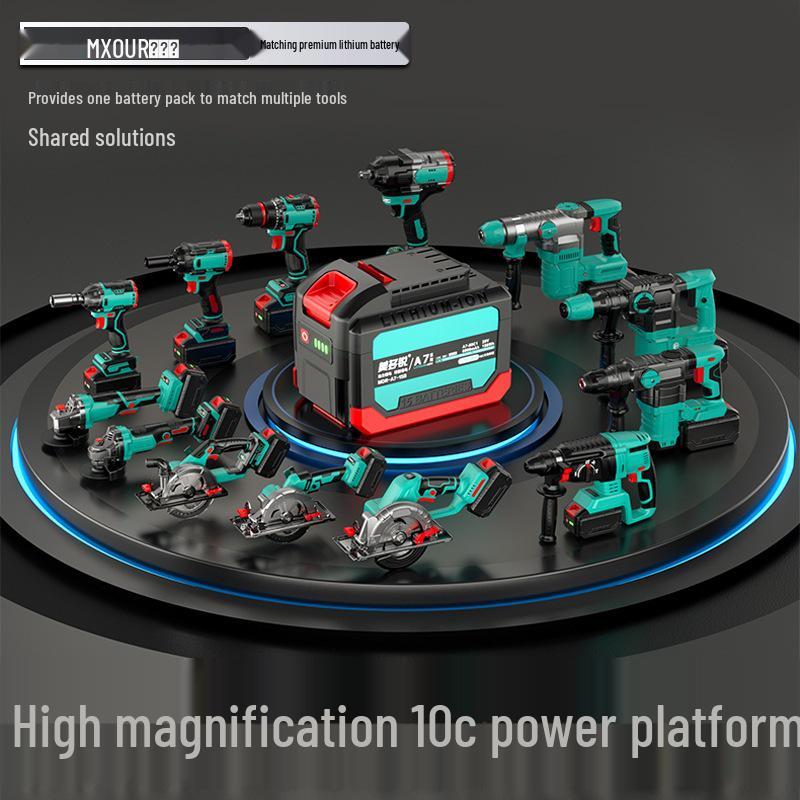 20V Lithium Battery Electric Tool Set: Angle Grinder, Hammer Drill, and Electric Wrench