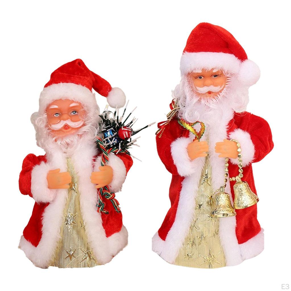 Elektryczny Mikołaj Muzyczna Zabawka Obracające się Interaktywne Ozdoby Figurka Świąteczna Figurka na Rok