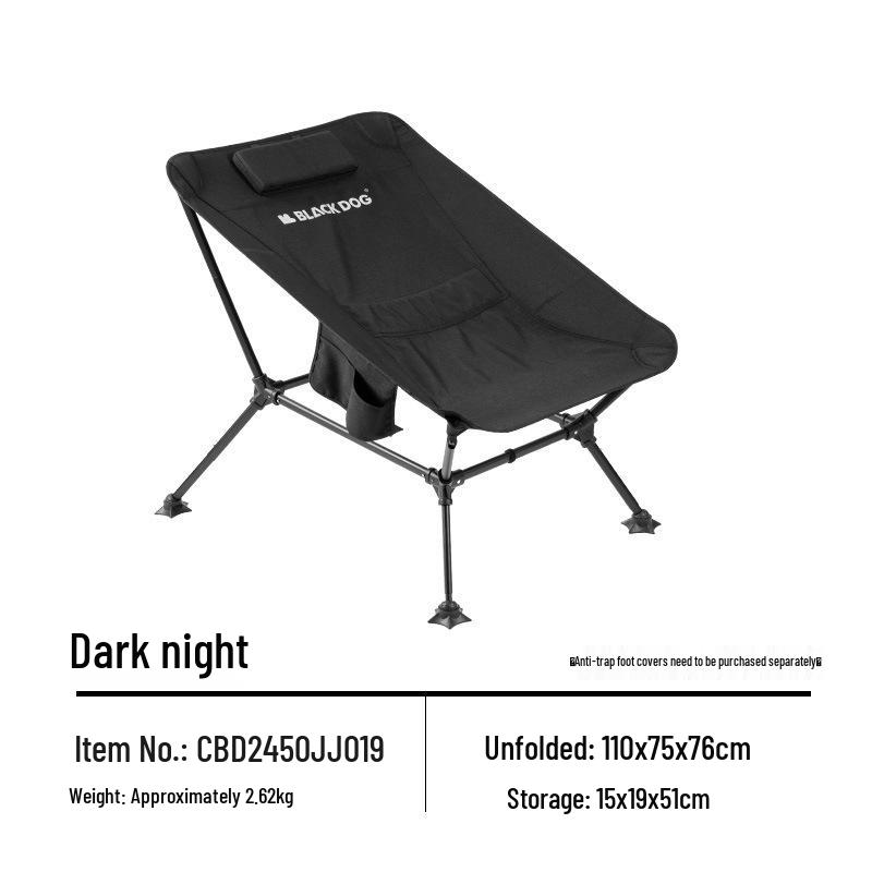 Blackdog Portable Folding Outdoor Lounger Chair for Camping, Beach, and Lunch Breaks