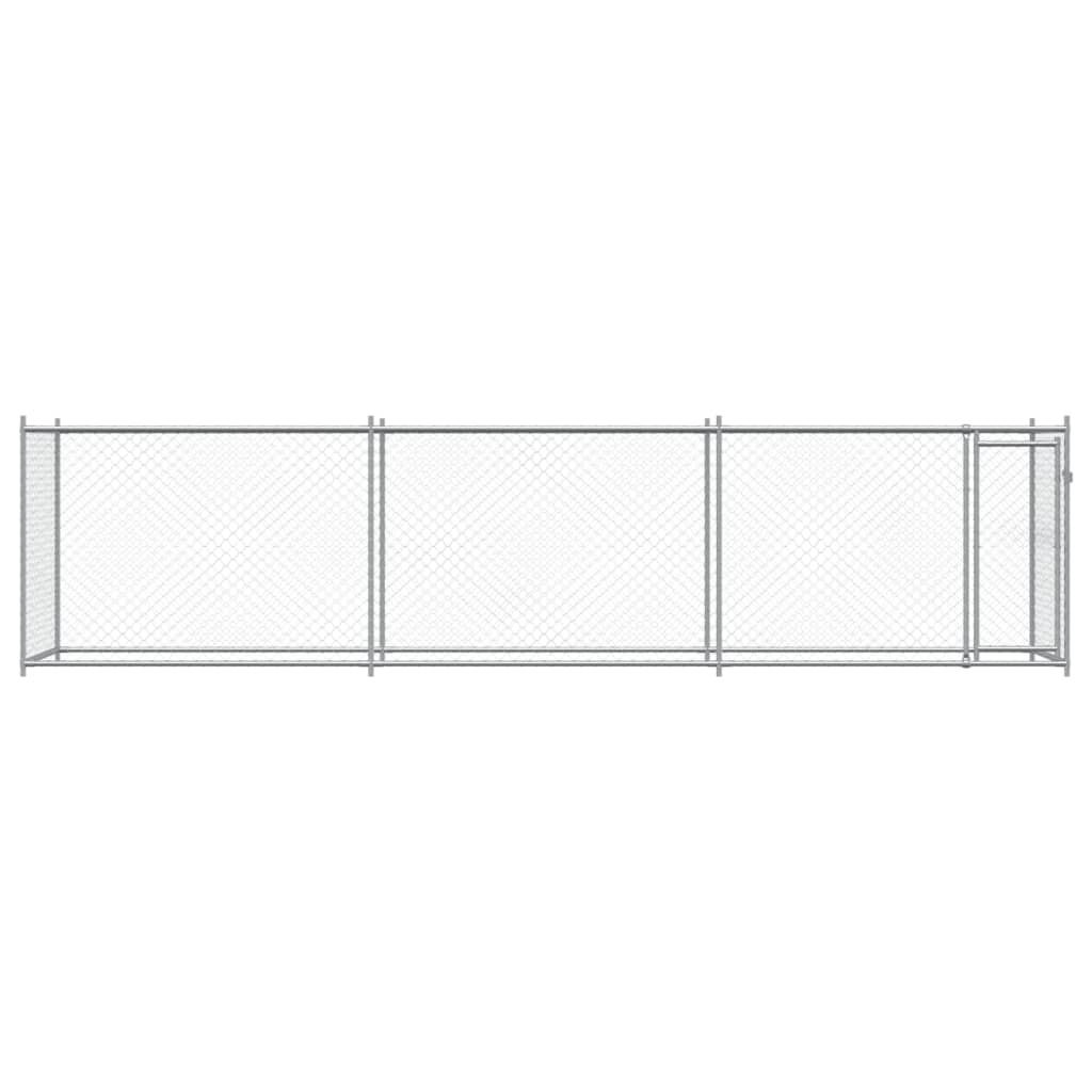Vidaxl Dog Cage, With Door, Grey, 6X2X1.5 M, Steel
