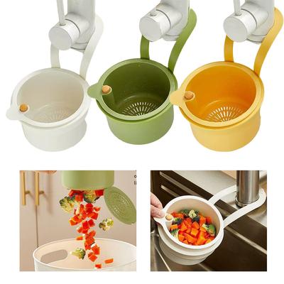 Drain Water Basket Filter Sink Hanging Strainer Basket Detachable Openable Bottom Cover Fruit Clean Rack For Kitchen Bathroom