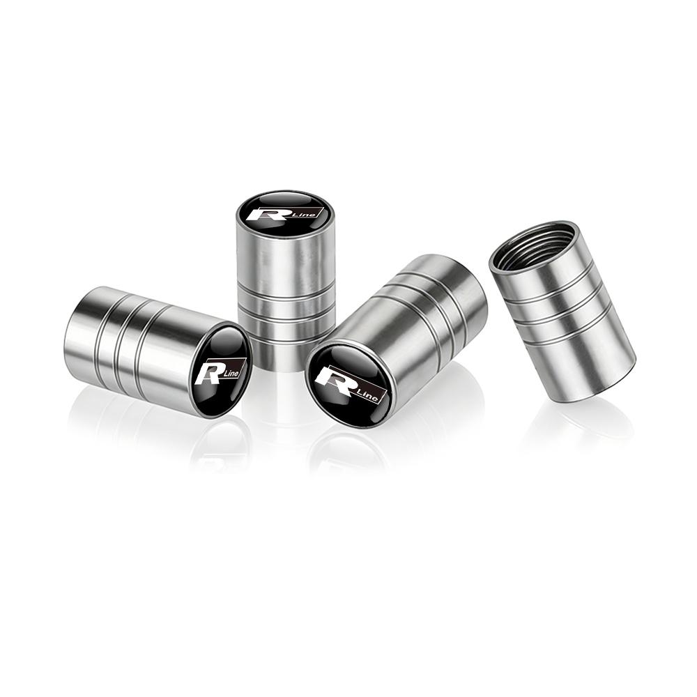 ADMVN1 For Volkswagen VW R Polo Passat Rline Golf 4 5 6 Tiguan Jetta GTI Bora Car Tire Valve Caps Metal Wheel Dust Covers Accessories
