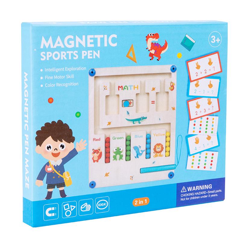 

Детский магнитный деревянный лабиринт с белкой: Число, Цвет и Математика Обучающая головоломка