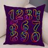 Creative Colorful Abstract Number Cushion Cover Double Sided Soft Polyester Home Decor Pillow Case