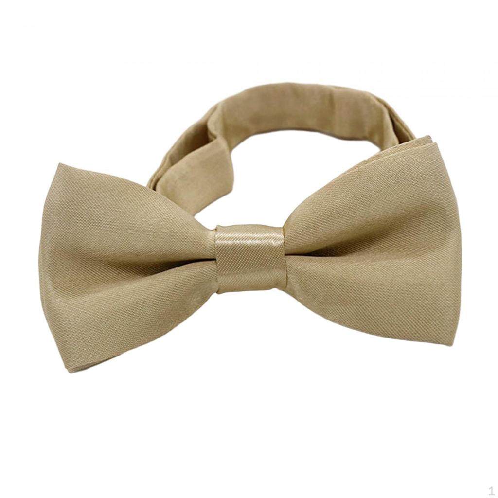 Verstellbare Fliegen für Kinder, einfarbig, Polyester, vielseitig, vorgebunden, Geburtstag, Abschlussball,