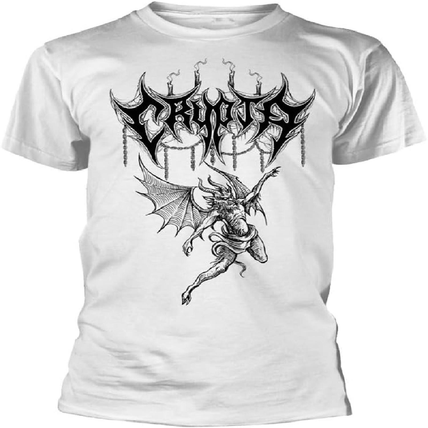 Crypta T-Shirt Dämonen Bandlogo Offiziell Herren Weiß Größe XL L weiß