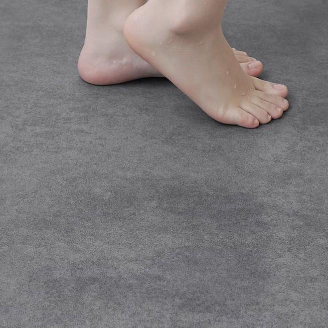 Quick-Dry Anti-Slip Diatom Mud Bath Mat - Solid Color, Water-Absorbent Bathroom Floor Mat