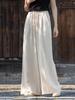 2025 Autumn Women's Loose Fit Ramie Cotton Wide-Leg Pants