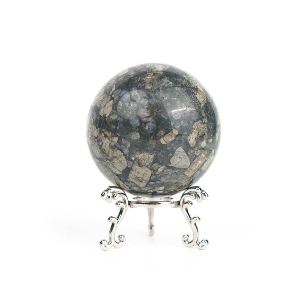Cross-border Natural Crystal Ball with Multi-Gem Raw Stone Polished for Home Office Feng Shui Decor.