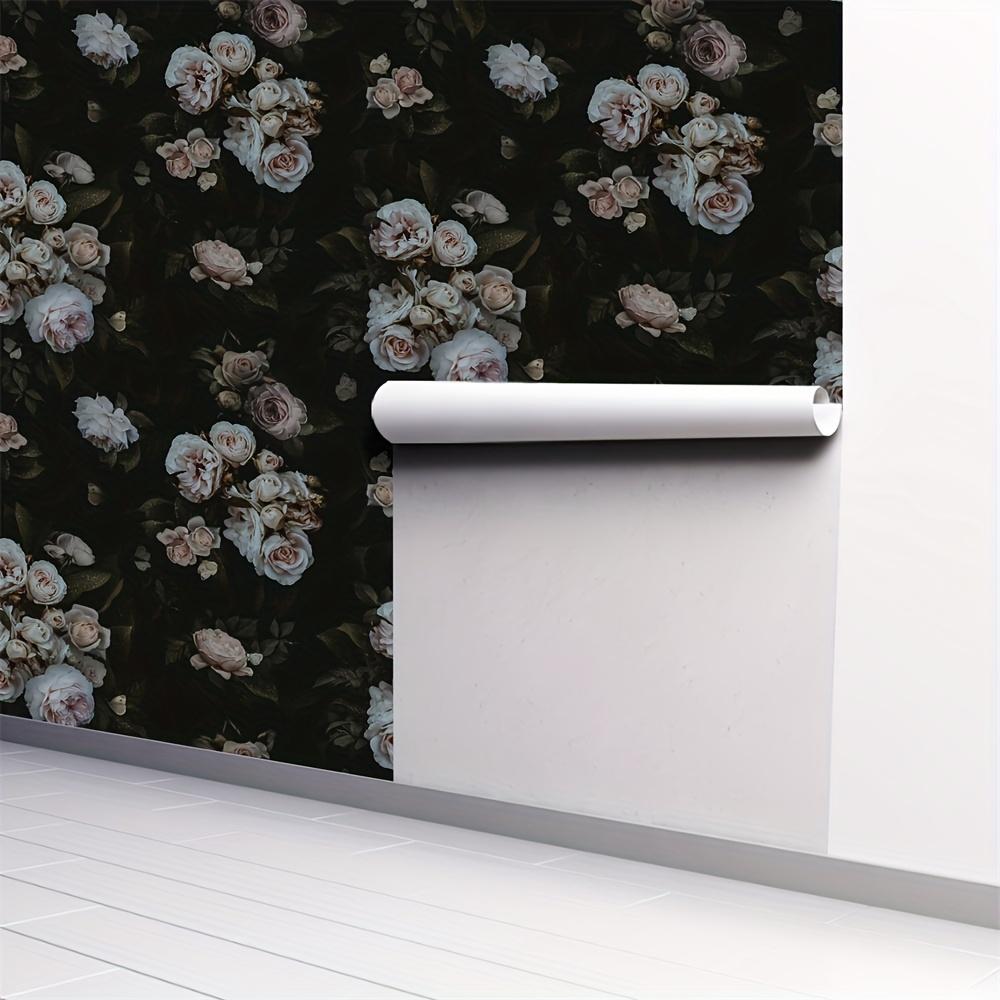 1pc Flower Self Adhesive Wallpaper Removable Decorative Stickers Wall Furniture Renovation Fall Aesthetic Wall Decor Contact Paper Peel and Stick