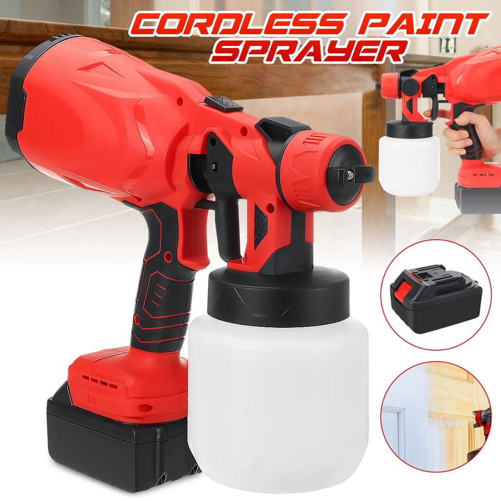 21V Electric Paint Spray Gun Large Capacity 800ml Tools For Home For Garden For Painting Sprayer Gun Airbrush For Battery