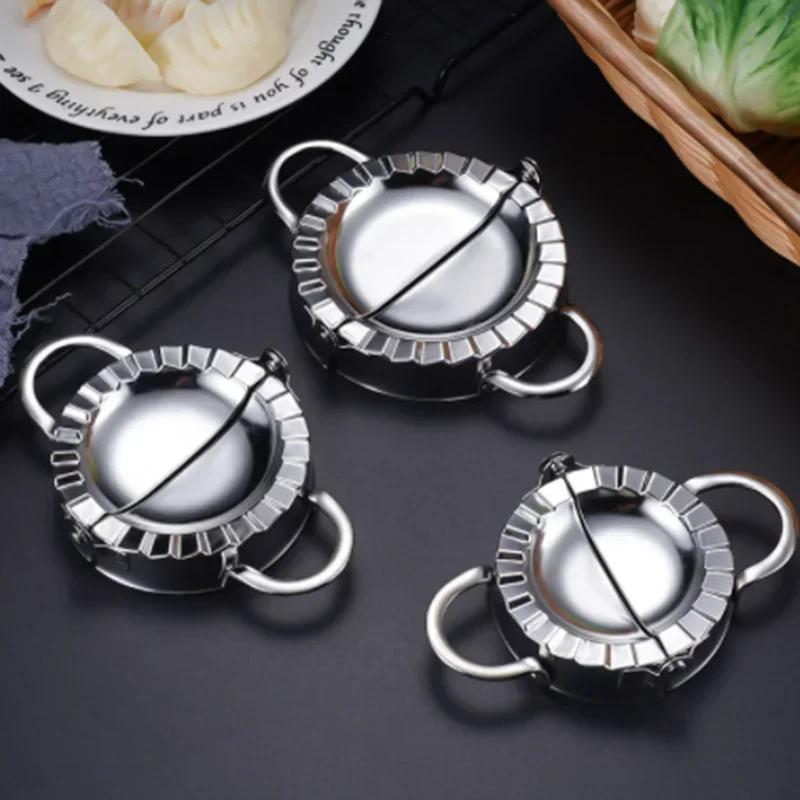 Stainless Steel Dumplings Tool Dumpling Mold Household Manual Press Cooking Room Pastry Baking Dumpling Maker Accessories