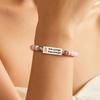 Pink Ribbon Courage & Strength Bracelet: Women's Breast Cancer Awareness Hand Jewelry