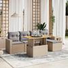 VidaXL Garden Lounge Set with Cushions 6 Pcs, Patio Sofas, Patio Furniture Set, Outdoor Furniture, Beige 3271290