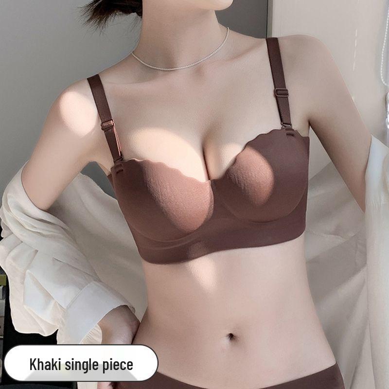 Non-Slip Strapless Push-Up Seamless Lingerie Set for Small Busts