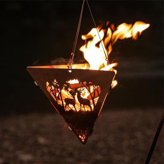 

Pedoleco Mini Outdoor Fire Stainless Moose with Storage Easy and High Temperature Resistant Pit, Foldable, Steel, Pattern, Bag, Lightweight, Assembly,