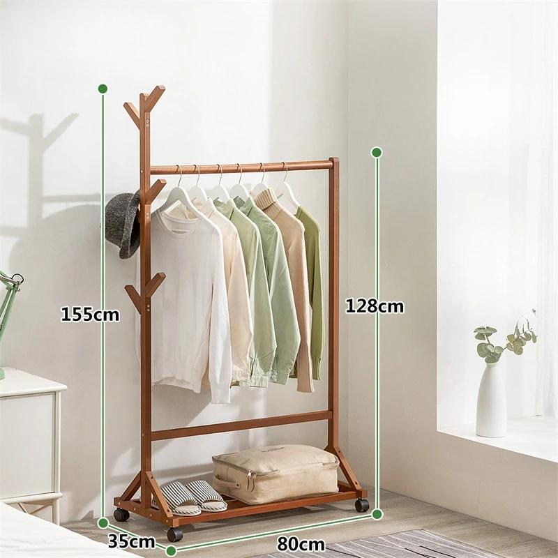 Clothes Hangers Simple Rack Floor Standing Clothes Hanger Multi Functional Pants Rack Home Bedroom Thickening Portable Coat Rack 7690₽