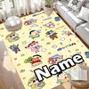 Custom Name Personalized Crayon Shin Print Carpet, Versatile Home Decor Rug, for Playroom, Apartment, Balcony, Entryway, Hallway Gift