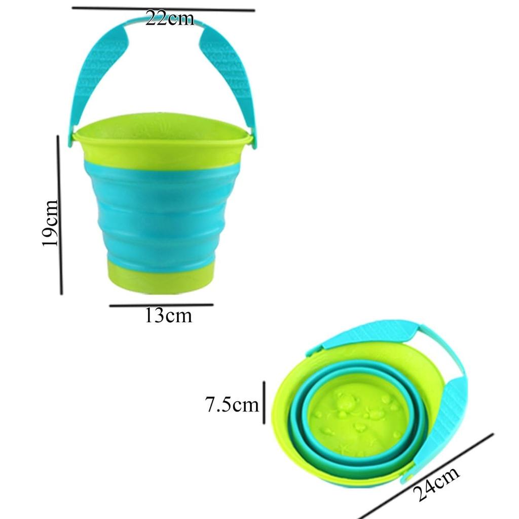 Sandbox bucket foldable Round XL - green
